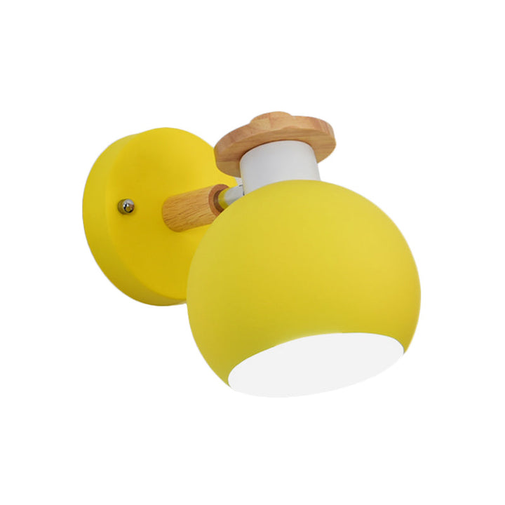 Skørter | Metal Globe Wall Lamp Rotatable 1 Light Nordic Style Wall Lamp for Children's Room Hallway