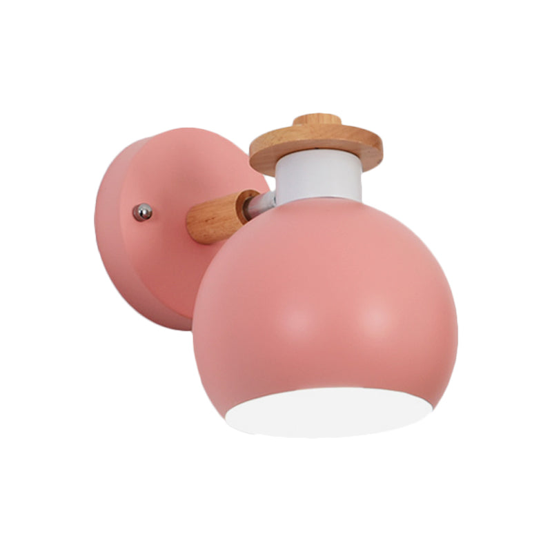 Skørter | Metal Globe Wall Lamp Rotatable 1 Light Nordic Style Wall Lamp for Children's Room Hallway