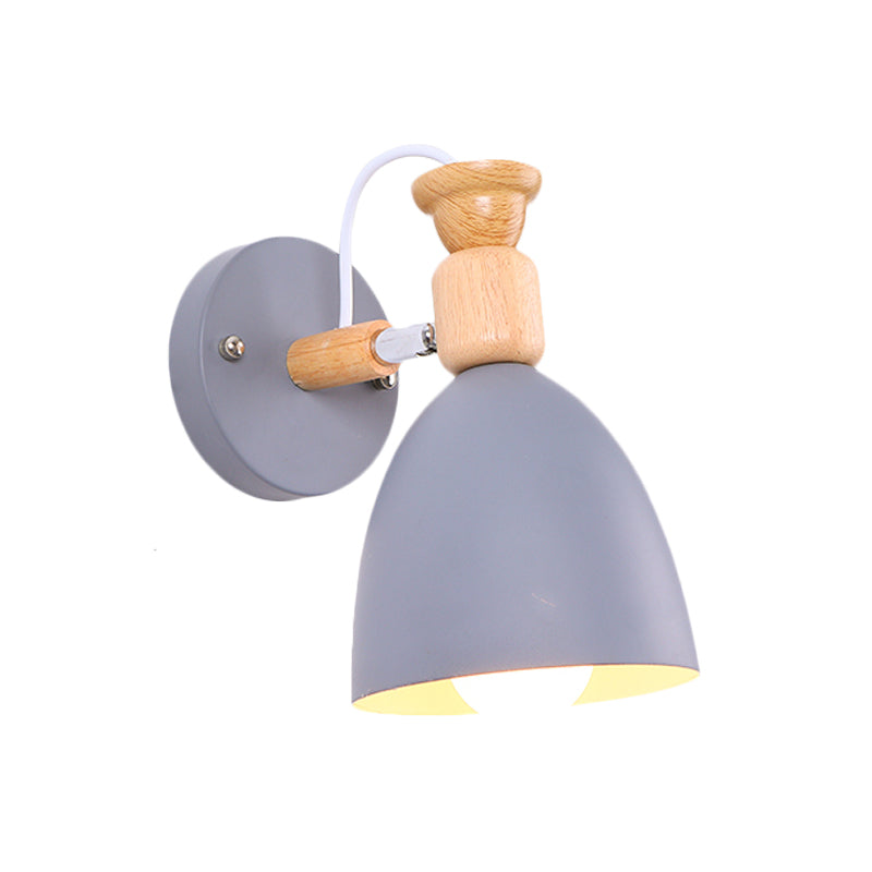 Skørter | Nordic Stylish Dome Wall Lamp Rotatable Metal One Bulb Undertone Wall Lamp for Preschool
