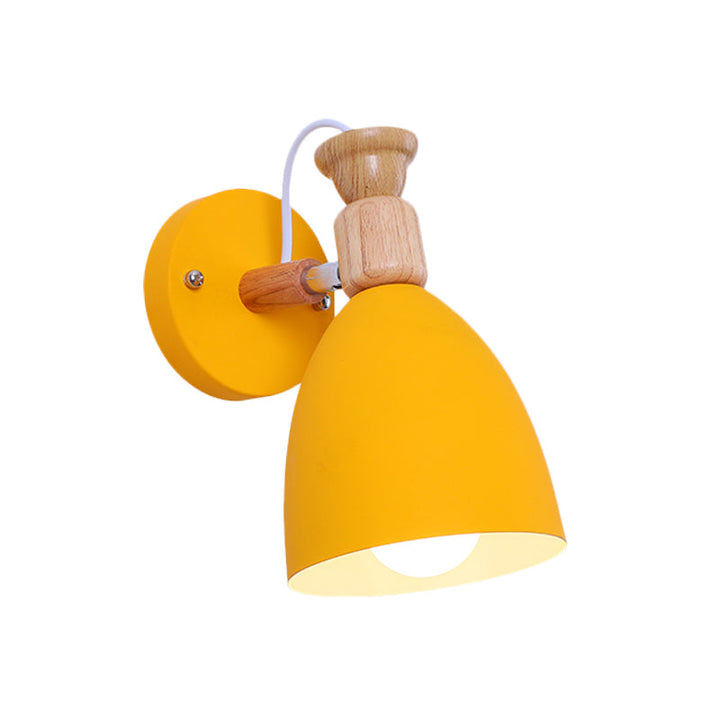 Skørter | Nordic Stylish Dome Wall Lamp Rotatable Metal One Bulb Undertone Wall Lamp for Preschool