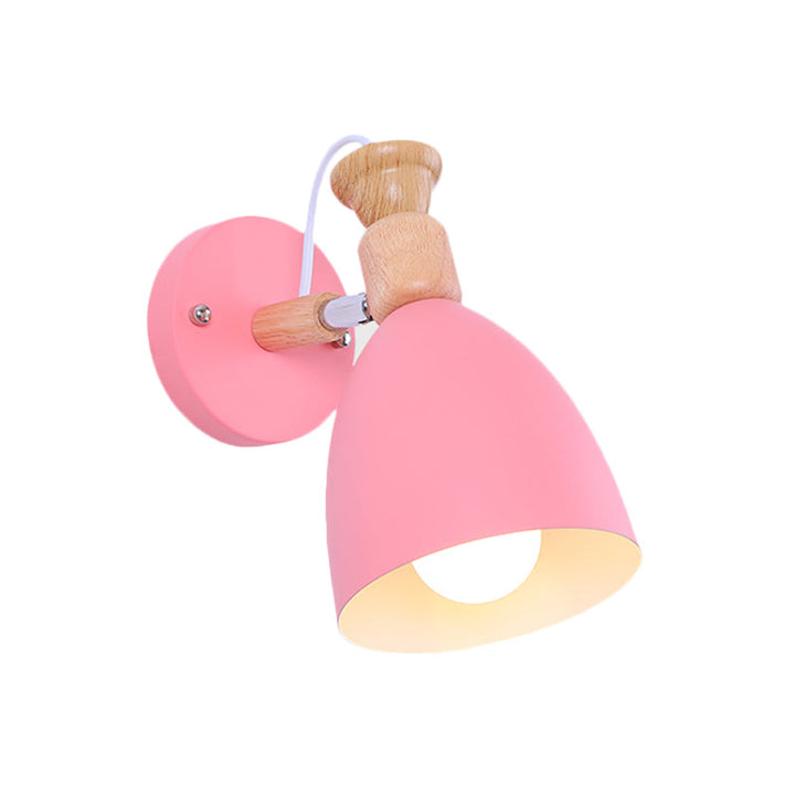 Skørter | Nordic Stylish Dome Wall Lamp Rotatable Metal One Bulb Undertone Wall Lamp for Preschool