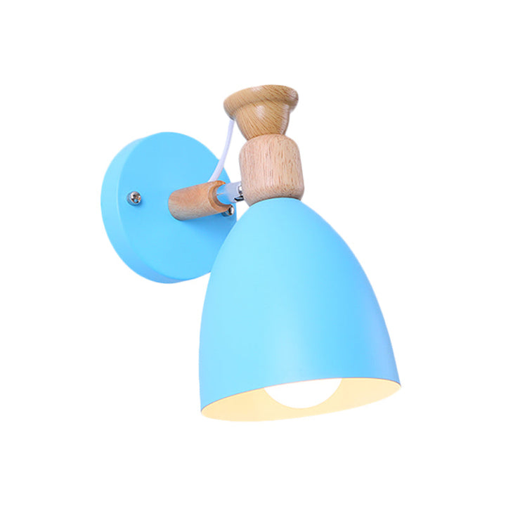 Skørter | Nordic Stylish Dome Wall Lamp Rotatable Metal One Bulb Undertone Wall Lamp for Preschool