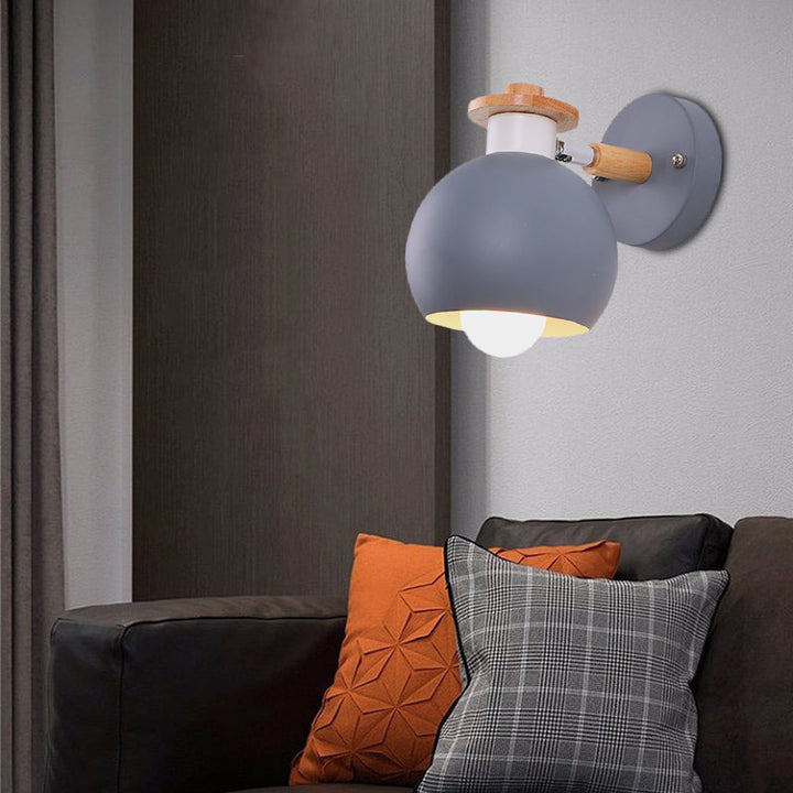 Skørter | Single light globe-shaped wall lamp Nordic metal wall light for kindergarten children's room