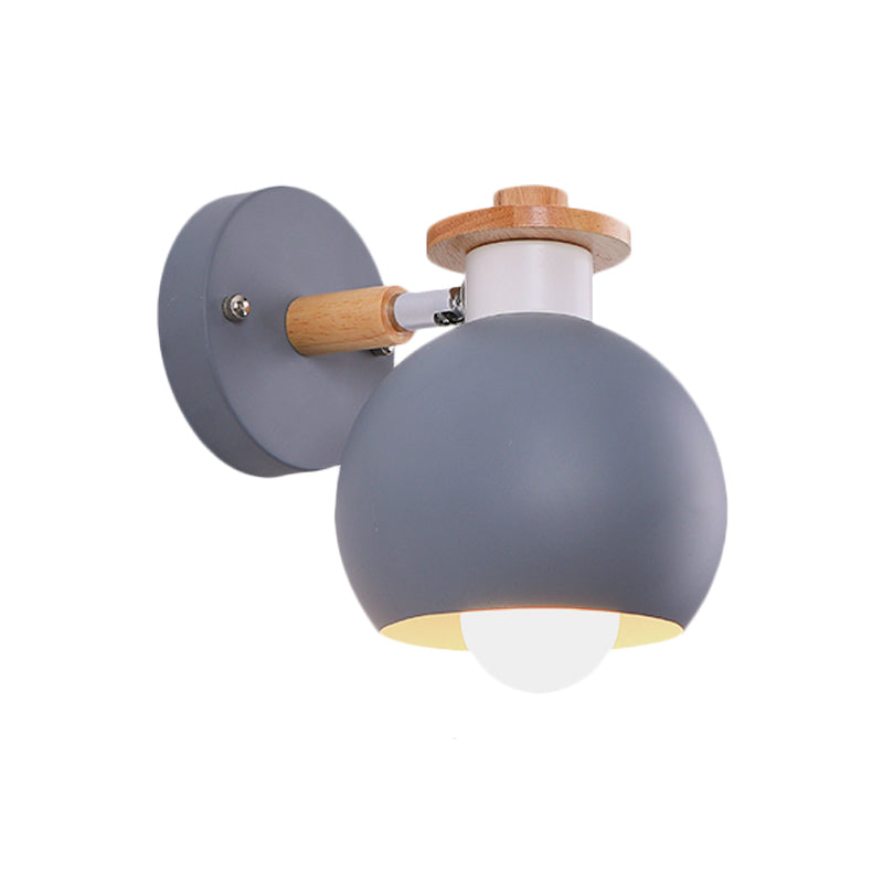 Skørter | Single light globe-shaped wall lamp Nordic metal wall light for kindergarten children's room