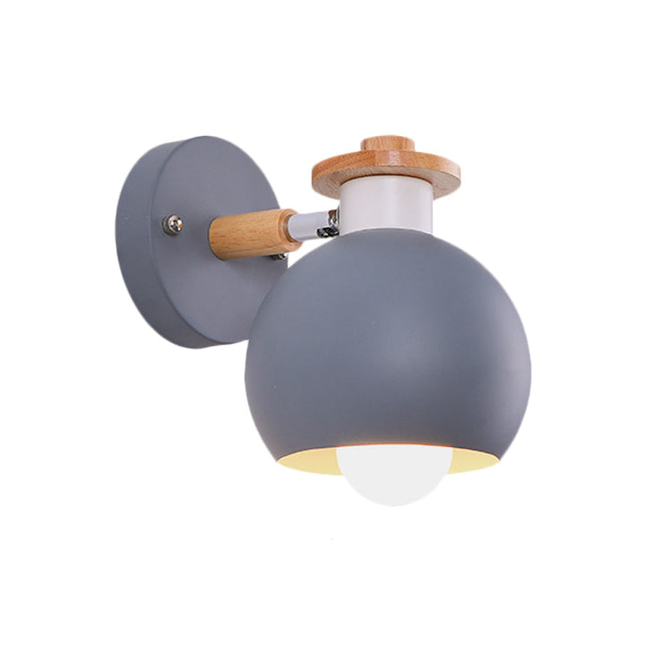 Skørter | Single light globe-shaped wall lamp Nordic metal wall light for kindergarten children's room