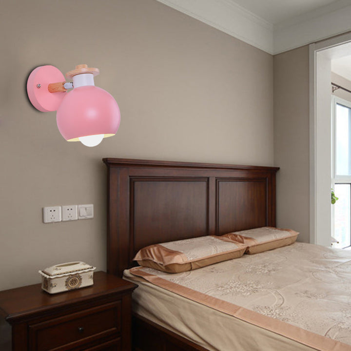 Skørter | Single light globe-shaped wall lamp Nordic metal wall light for kindergarten children's room