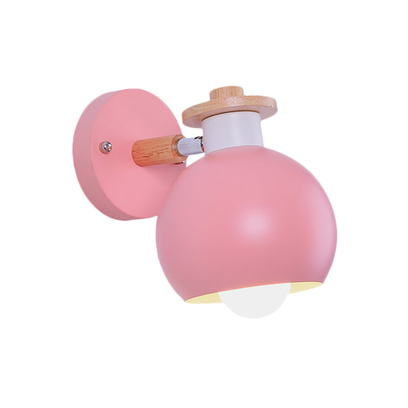 Skørter | Single light globe-shaped wall lamp Nordic metal wall light for kindergarten children's room