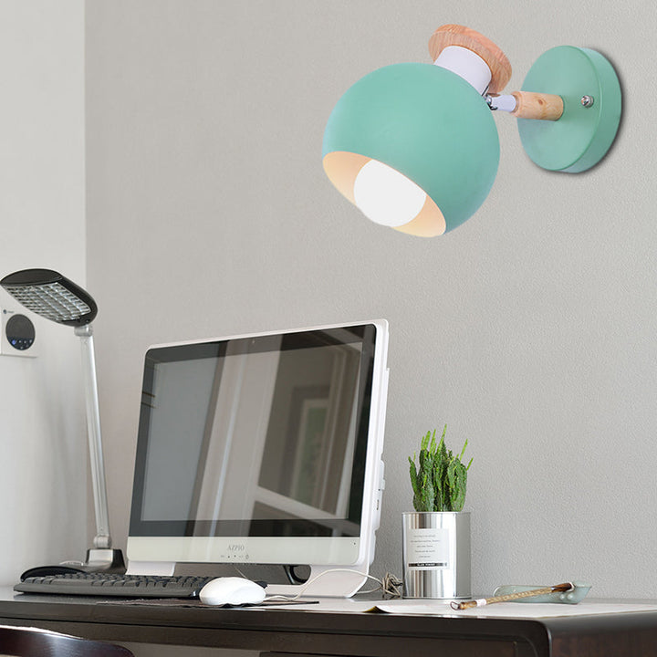 Skørter | Single light globe-shaped wall lamp Nordic metal wall light for kindergarten children's room