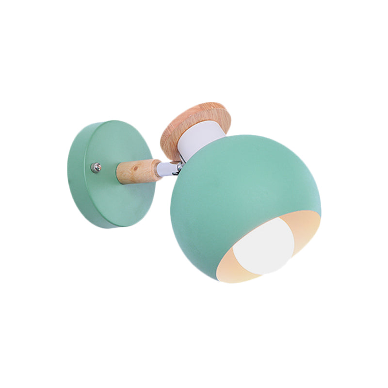 Skørter | Single light globe-shaped wall lamp Nordic metal wall light for kindergarten children's room