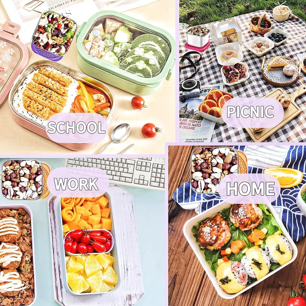 Lisslune | 175ml Stainless Steel Snack Boxes for Kids - 6-Pack