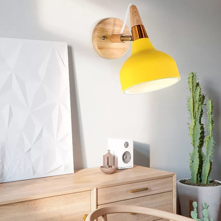 Skørter | Metallic Torch-shaped Wall Lamp Adjustable Angle 1 Light Nordic Style Wall Light for Nightstand