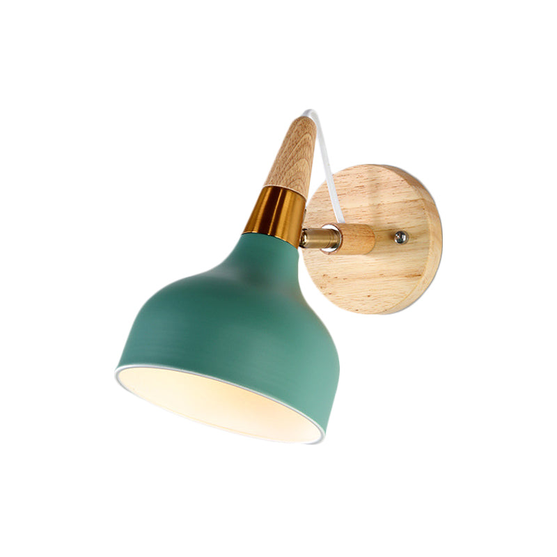 Skørter | Metallic Torch-shaped Wall Lamp Adjustable Angle 1 Light Nordic Style Wall Light for Nightstand
