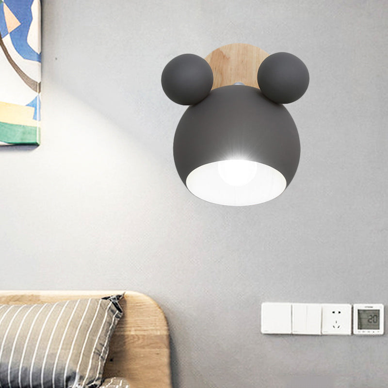 Skørter | Study Room Mouse Wall Lamp Aluminum 1 Head Nordic Style Gray Wall Lamp