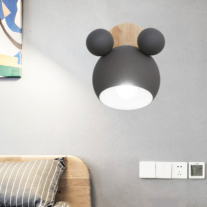 Skørter | Study Room Mouse Wall Lamp Aluminum 1 Head Nordic Style Gray Wall Lamp