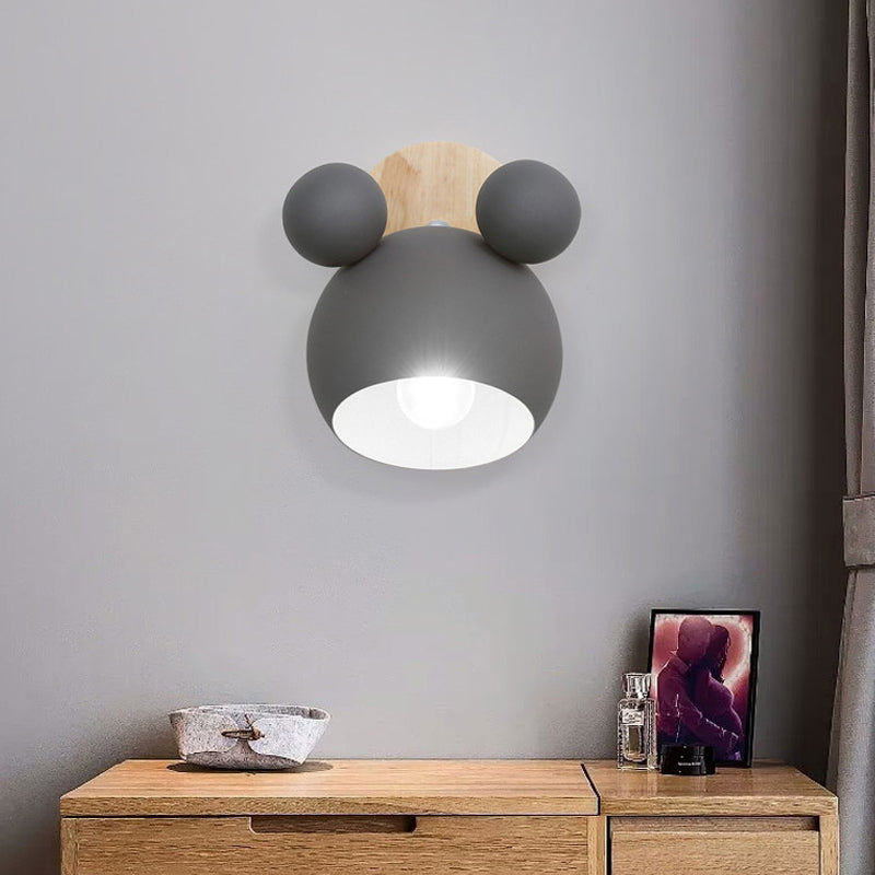 Skørter | Study Room Mouse Wall Lamp Aluminum 1 Head Nordic Style Gray Wall Lamp