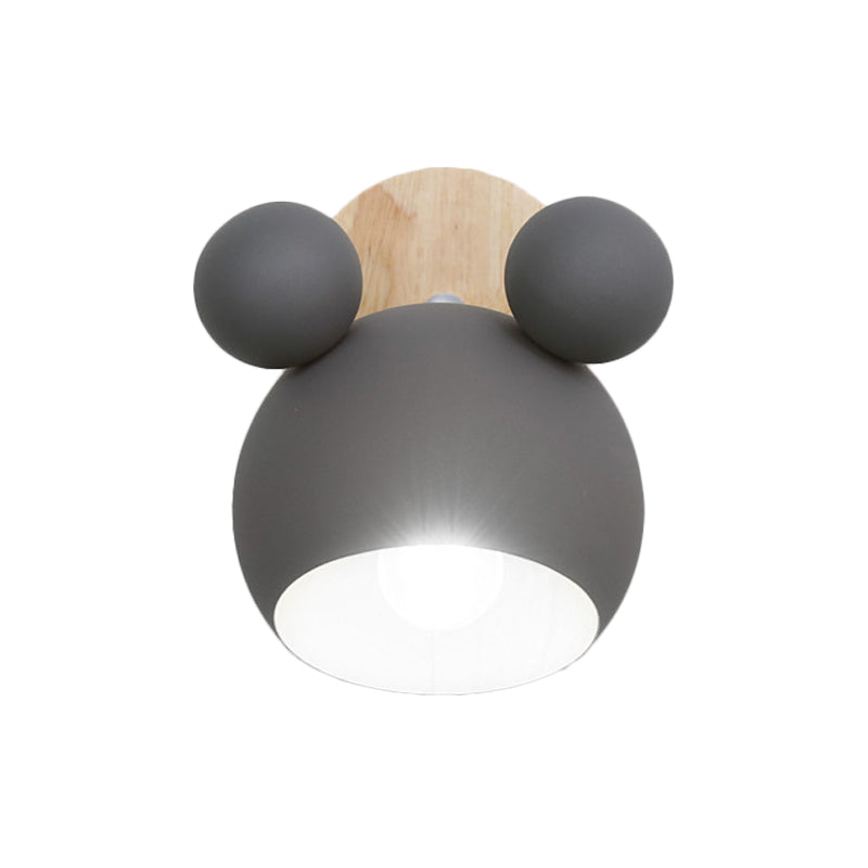 Skørter | Study Room Mouse Wall Lamp Aluminum 1 Head Nordic Style Gray Wall Lamp