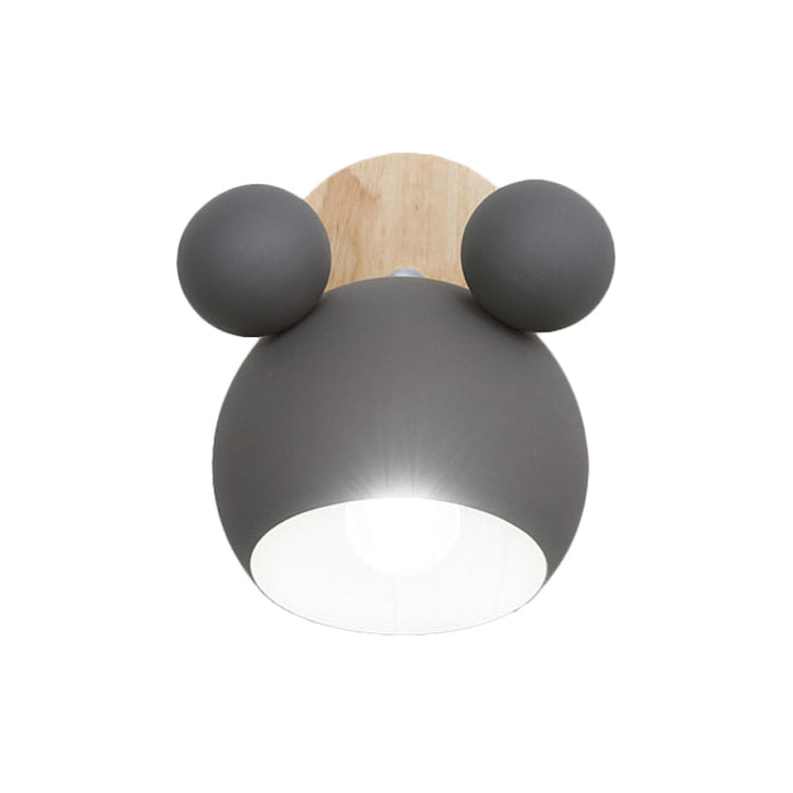 Skørter | Study Room Mouse Wall Lamp Aluminum 1 Head Nordic Style Gray Wall Lamp