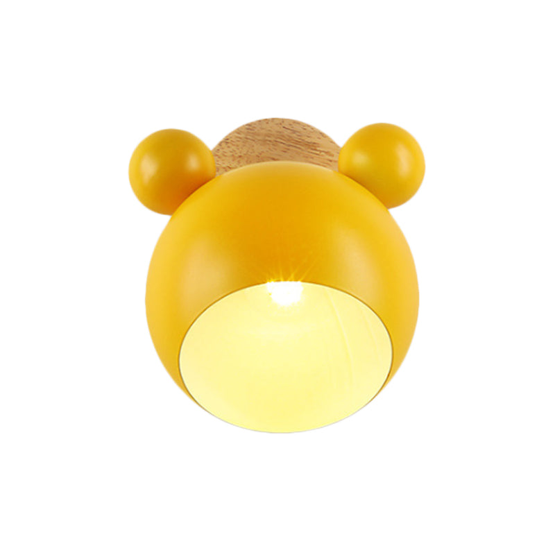 Skørter | Nordic Style Globe Wall Light Wood & Metal 1 Lamp Wall Light for Restaurant Corridor