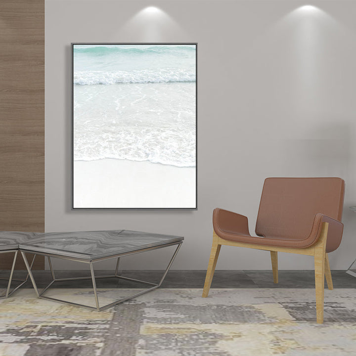 Lisslune | Beige Sea-water Wall Decoration Tropical Style Texture Canvas Print for Dining Room