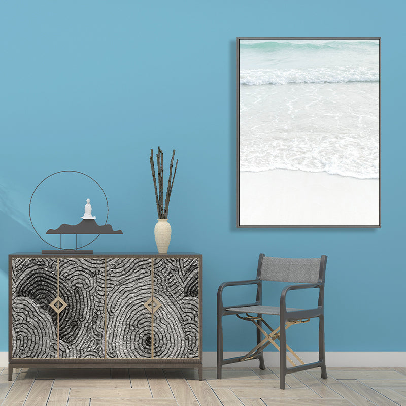 Lisslune | Beige Sea-water Wall Decoration Tropical Style Texture Canvas Print for Dining Room