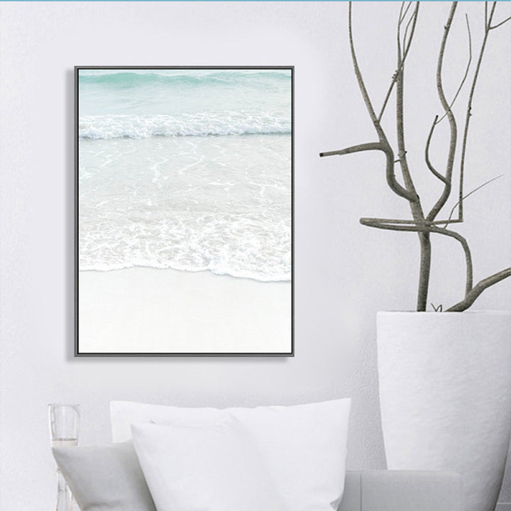 Lisslune | Beige Sea-water Wall Decoration Tropical Style Texture Canvas Print for Dining Room