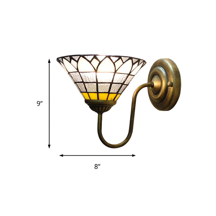 Lisslune | 1 head wall light fixture Baroque lotus clear dimple glass wall lamp for corridor