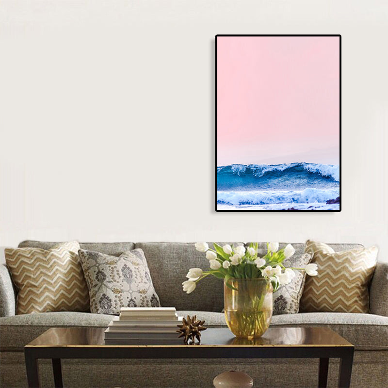 Lisslune | Tropical Air and Sea Canvas pastel-colored texture painting for playroom, multiple sizes