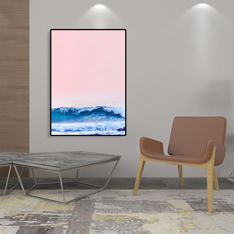 Lisslune | Tropical Air and Sea Canvas pastel-colored texture painting for playroom, multiple sizes