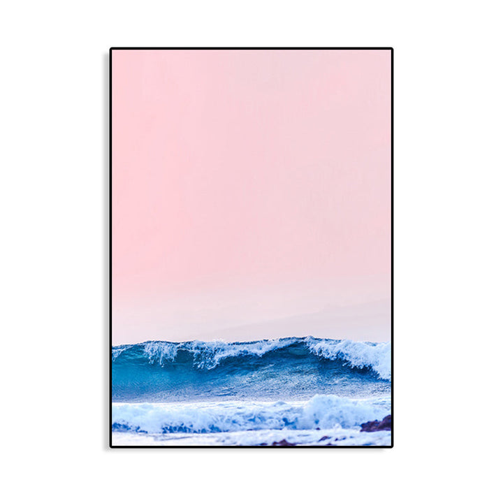 Lisslune | Tropical Air and Sea Canvas pastel-colored texture painting for playroom, multiple sizes