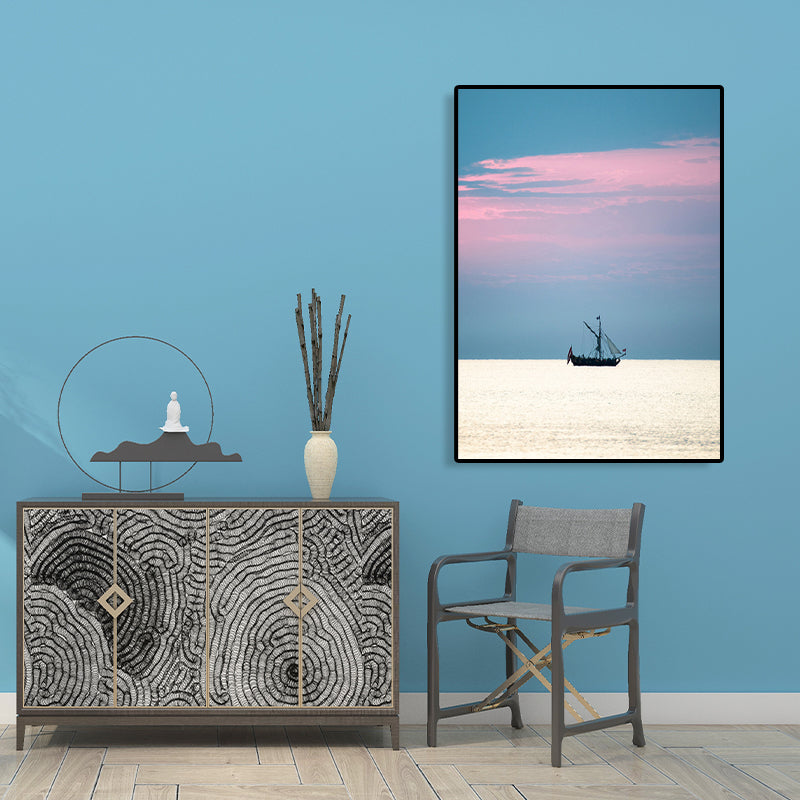 Lisslune | Tropical Air and Sea Canvas pastel-colored texture painting for playroom, multiple sizes