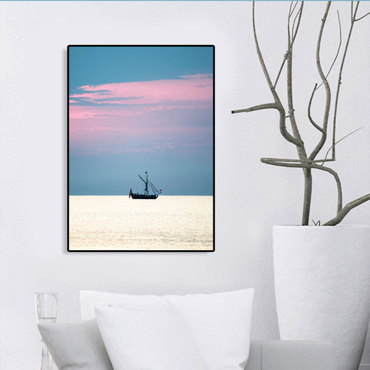 Lisslune | Tropical Air and Sea Canvas pastel-colored texture painting for playroom, multiple sizes