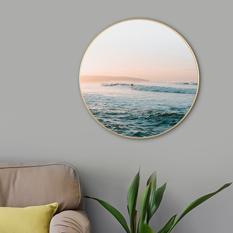 Lisslune | Sea Golf View Canvas Print Blue Tropical Style Painting for Living Room, Multiple Sizes