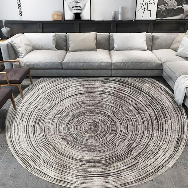 Lisslune | Creative Multicolor Modernist Rug Polyester Circle and Brush Stroke Pattern Rug Washable Pet Friendly Non-Slip Rug for the Living Room