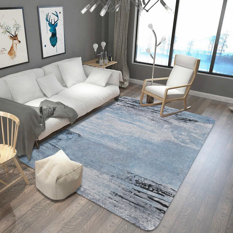 Lisslune | Oriental abstract carpet multicolored polyester carpet washable pet-friendly non-slip carpet for living room