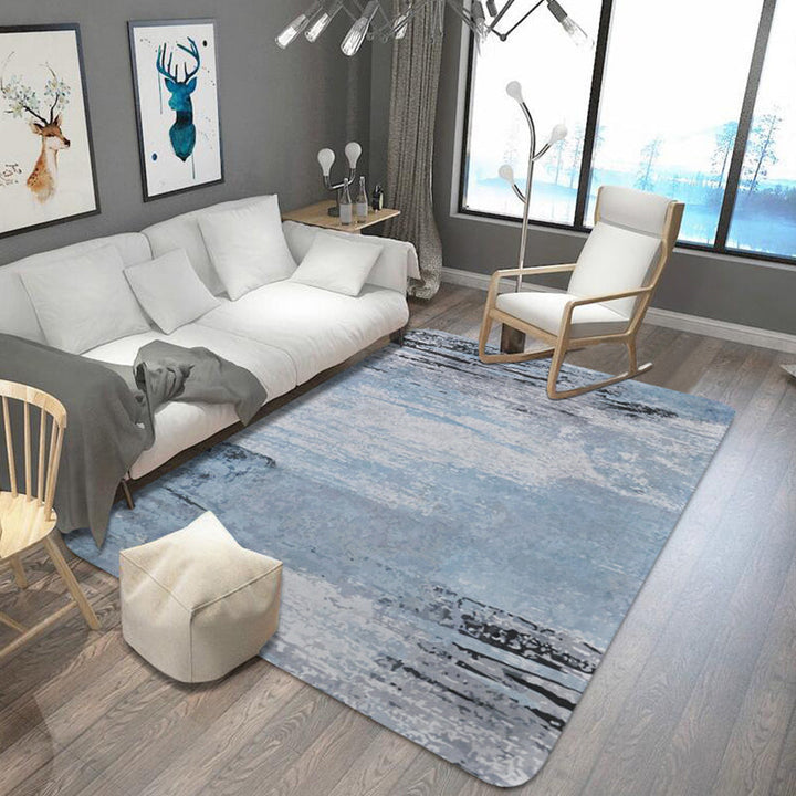 Lisslune | Oriental abstract carpet multicolored polyester carpet washable pet-friendly non-slip carpet for living room
