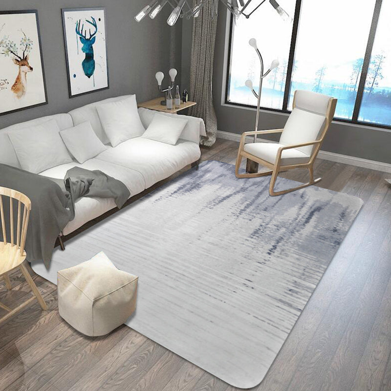 Lisslune | Funky Abstract Rug Gray Shabby Chic Rug Polyester Pet Friendly Non-Slip Mat Washable Rug for the Living Room