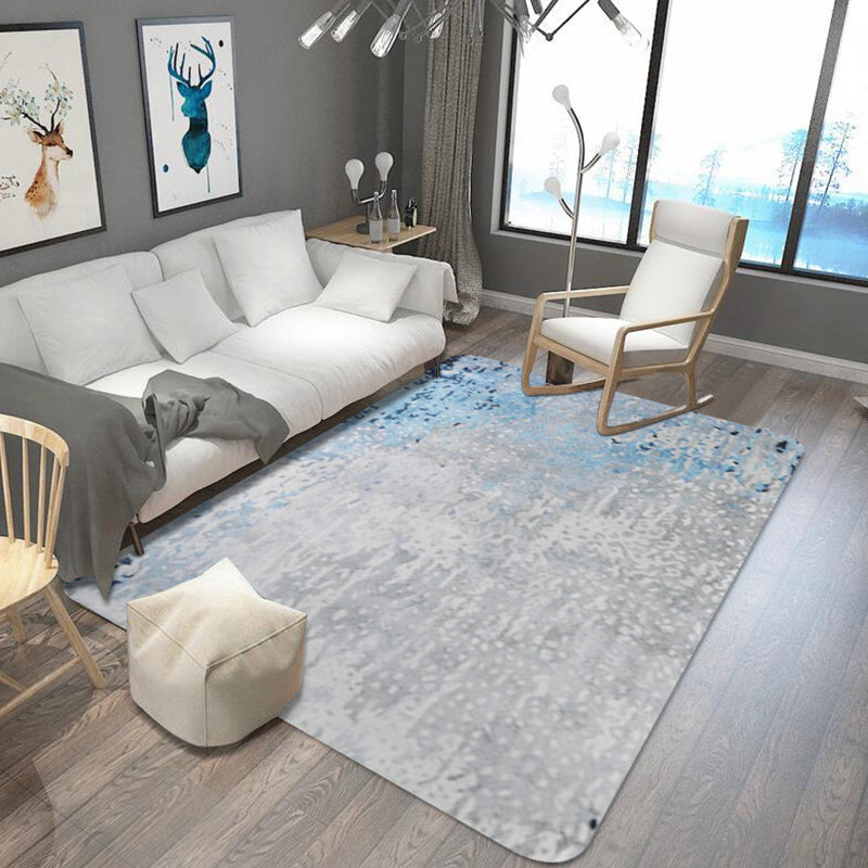 Lisslune | Funky Abstract Rug Gray Shabby Chic Rug Polyester Pet Friendly Non-Slip Mat Washable Rug for the Living Room