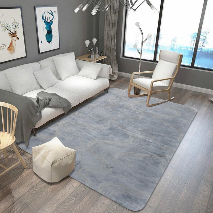 Lisslune | Unusual abstract carpet gray industrial carpet polyester pet-friendly non-slip backing washable carpet for the living room