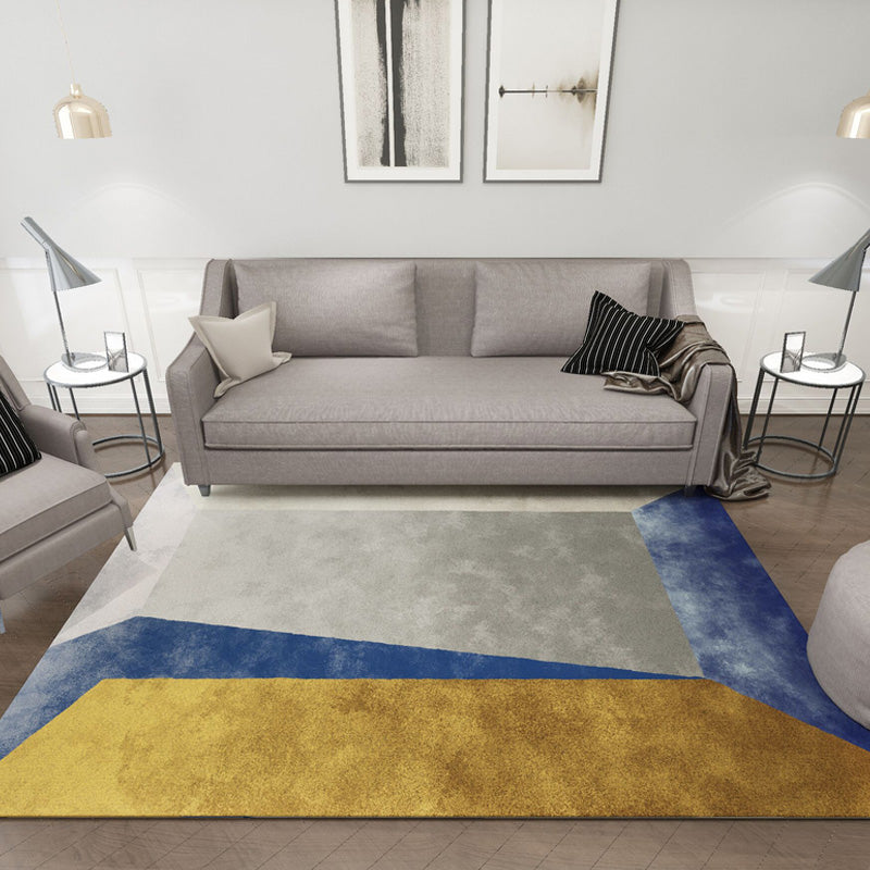 Lisslune | Simple Ombre Pattern Carpet Gray Multicolor Polyester Carpet Non-Slip Back Washable Pet-Friendly Carpet for Bedroom