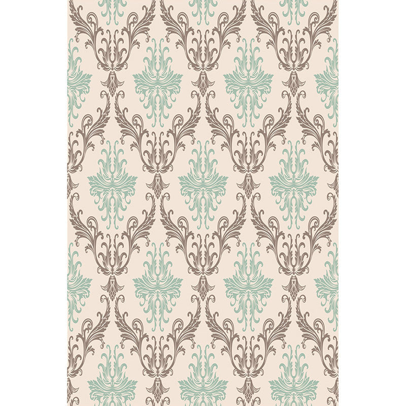 Lisslune | Moroccan geometric pattern rug in orange and brown, polyester rug, washable, pet-friendly, non-slip, area rug for the living room