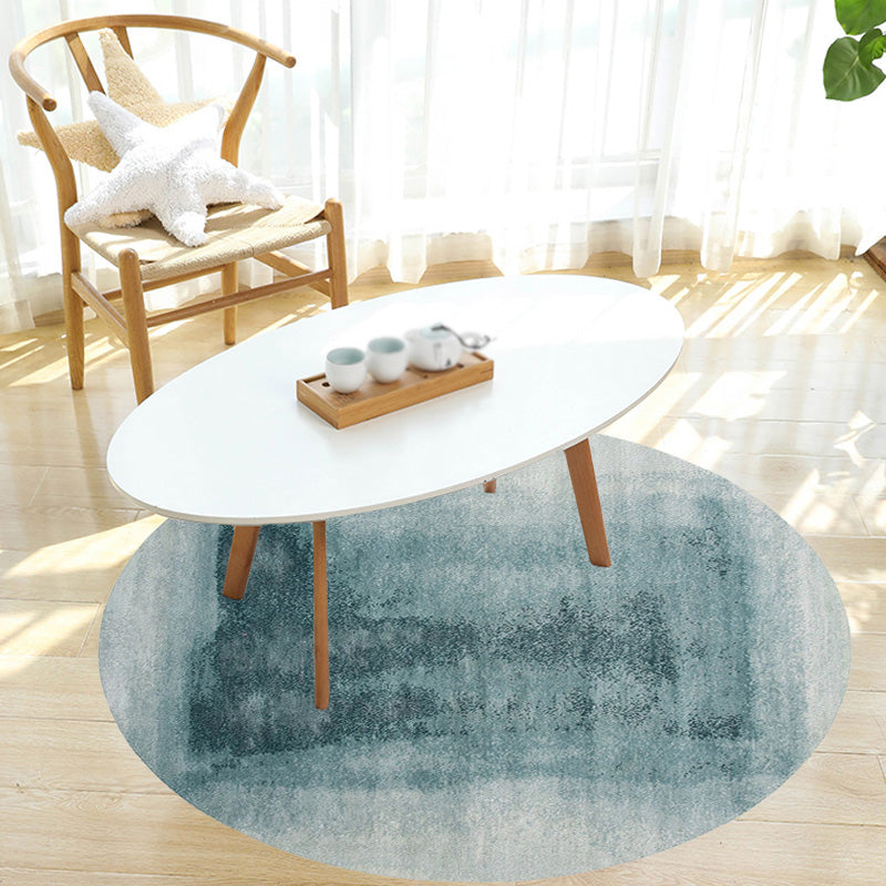 Lisslune | Contemporary watercolour patterned rug with twist stripes Multi-colour polyester rug Non-slip backing Washable Pet-friendly rug for bedroom