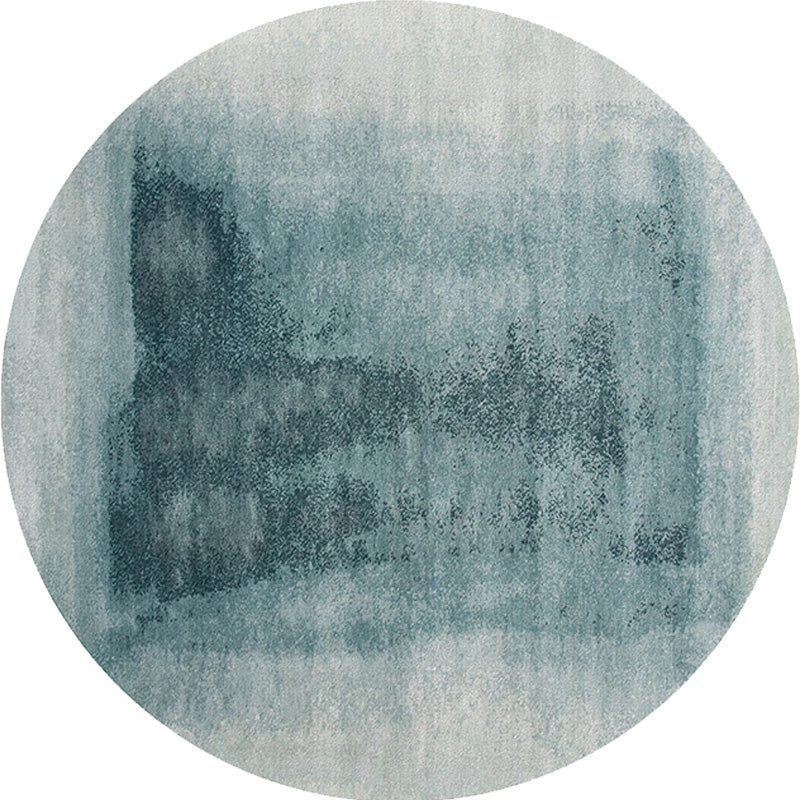 Lisslune | Contemporary watercolour patterned rug with twist stripes Multi-colour polyester rug Non-slip backing Washable Pet-friendly rug for bedroom