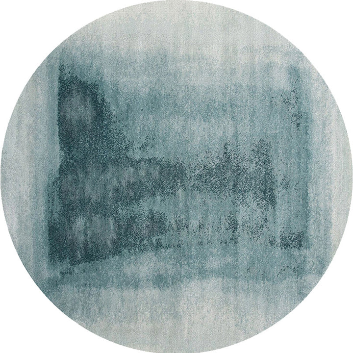 Lisslune | Contemporary watercolour patterned rug with twist stripes Multi-colour polyester rug Non-slip backing Washable Pet-friendly rug for bedroom