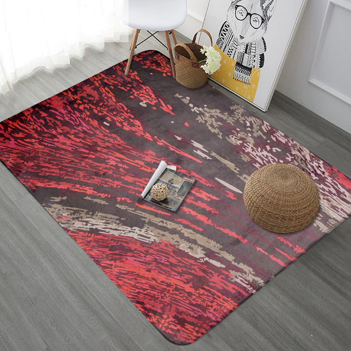 Lisslune | Creative abstract rug Multicolor Industrial design rug Polyester Pet-friendly non-slip backing Washable rug for the living room