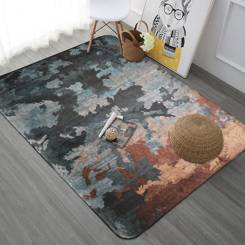 Lisslune | Creative abstract rug Multicolor Industrial design rug Polyester Pet-friendly non-slip backing Washable rug for the living room