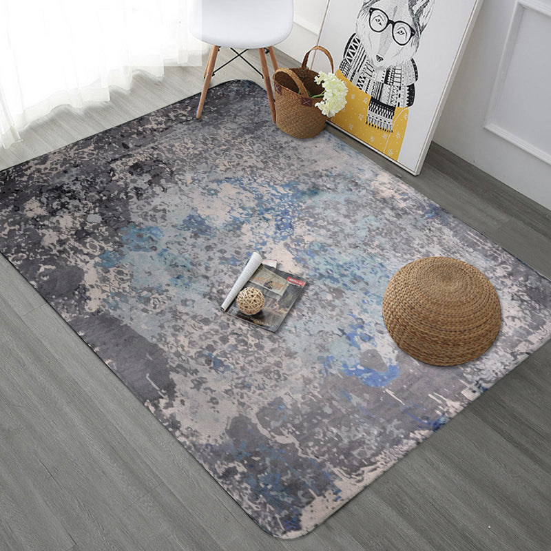 Lisslune | Creative abstract rug Multicolor Industrial design rug Polyester Pet-friendly non-slip backing Washable rug for the living room
