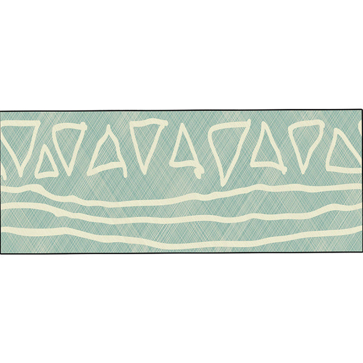 Lisslune | Unique Heart Pattern Rug Black and Green Moroccan Rug Polyester Pet-Friendly Non-Slip Back Washable Rug for the Living Room