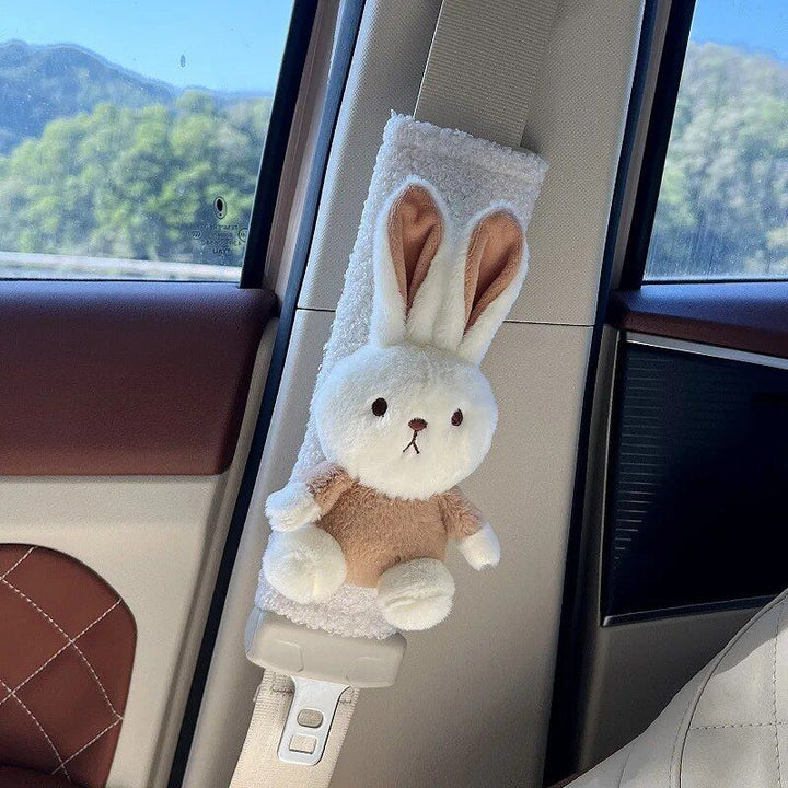 Lisslune | Plush Doll Rabbit Bear Car Seat Belt Shoulder Cover