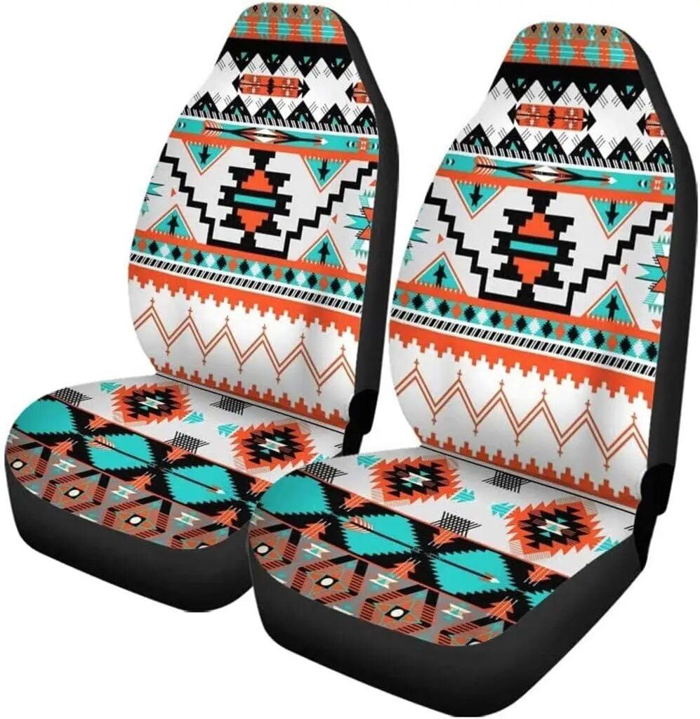 Lisslune | Southwest Geometric Tribal Aztec Universal Car Seat Covers