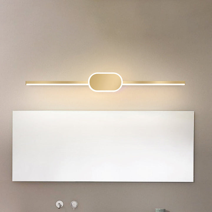 Lisslune | 16"/23.5"/31.5" W Linear Wall Light Simple Style Metal LED Gold Wall Mounted Lighting Unit